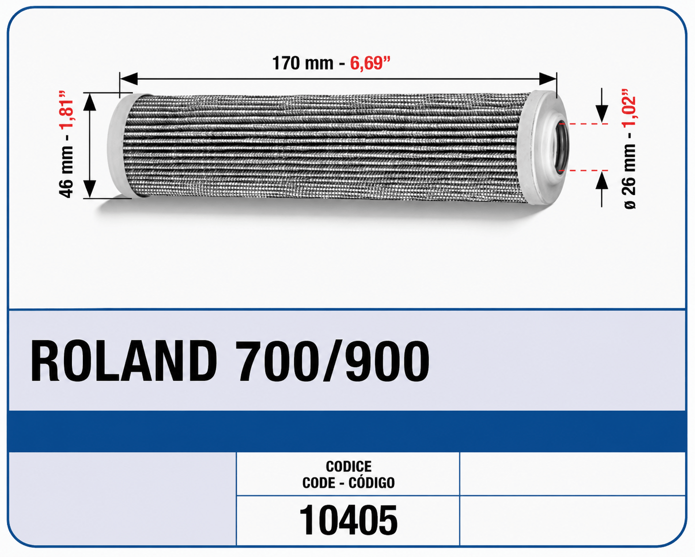 Filtr Roland 700:900